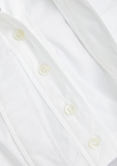 JACQUEMUS - Baunhilha layered cutout cotton-poplin mini shirt dress - Blue - FR 34