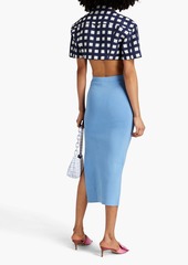 JACQUEMUS - Bebi cropped checked woven shirt - Blue - FR 32