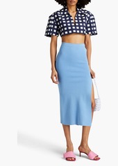 JACQUEMUS - Bebi cropped checked woven shirt - Blue - FR 32