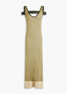 JACQUEMUS - Camargue cold-shoulder knitted maxi dress - Green - FR 36