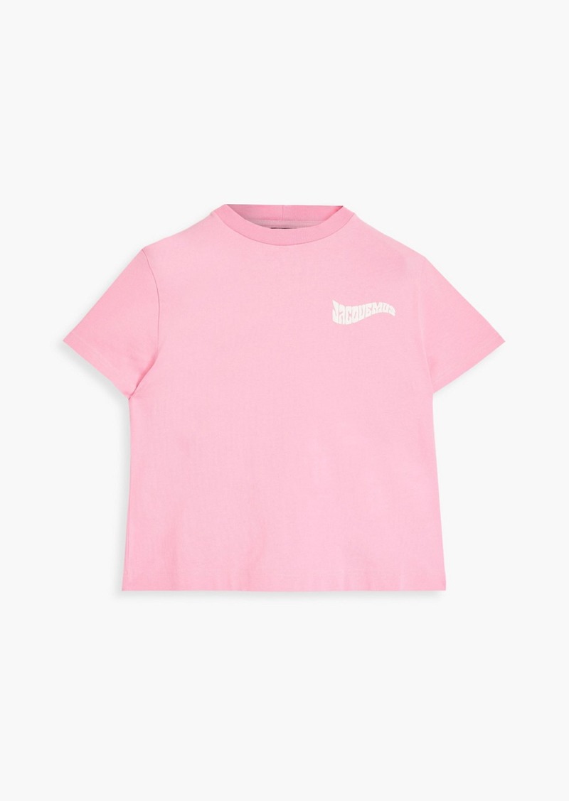 JACQUEMUS - Camargue logo-print cotton-jersey T-shirt - Pink - XXS