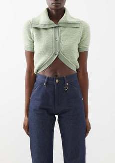 Jacquemus - Campana Chenille-knit Cropped Cardigan - Womens - Light Green