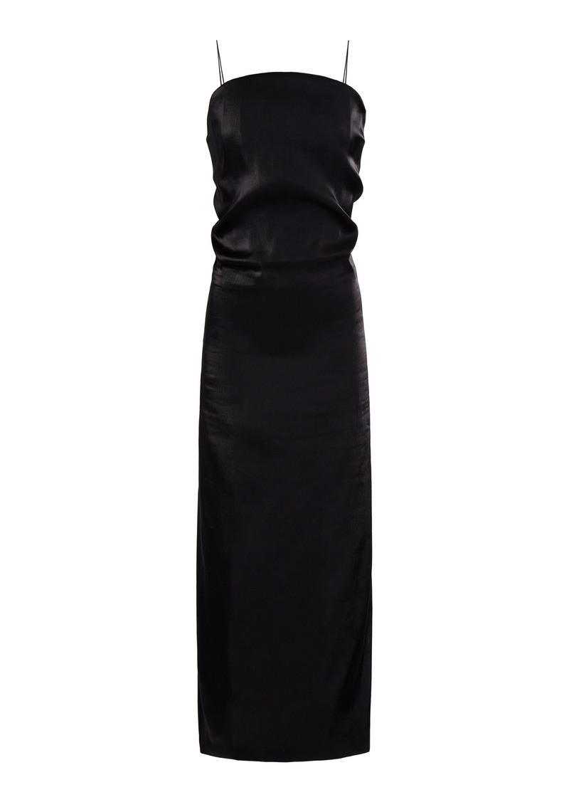 Jacquemus - Carino Gathered Midi Dress - Black - FR 38 - Moda Operandi
