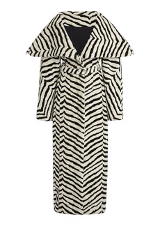 Jacquemus - Caruso Zebra-Jacquard Cotton Coat - Animal - FR 36 - Moda Operandi