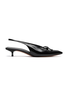 Jacquemus - Cubisto Leather Slingback Pumps - Black - FR 39 - Moda Operandi