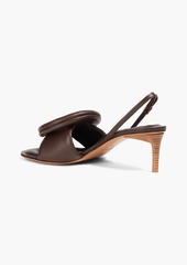 JACQUEMUS - Cuscinu buckled leather slingback sandals - Brown - EU 35