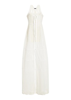 Jacquemus - Dentelle Lace Maxi Dress - White - FR 36 - Moda Operandi