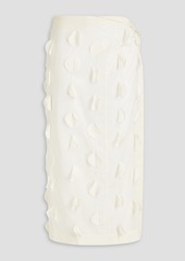 JACQUEMUS - Draggiu appliquéd cotton midi skirt - White - FR 36