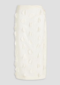 JACQUEMUS - Draggiu appliquéd cotton midi skirt - White - FR 34