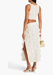 JACQUEMUS - Draggiu appliquéd cotton midi skirt - White - FR 40