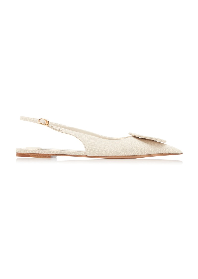 Jacquemus - Duelo P Canvas Slingback Flats - Neutral - FR 41 - Moda Operandi