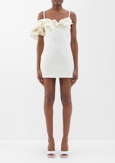 Jacquemus - Duna Ruffled Virgin-wool Blend Mini Dress - Womens - White