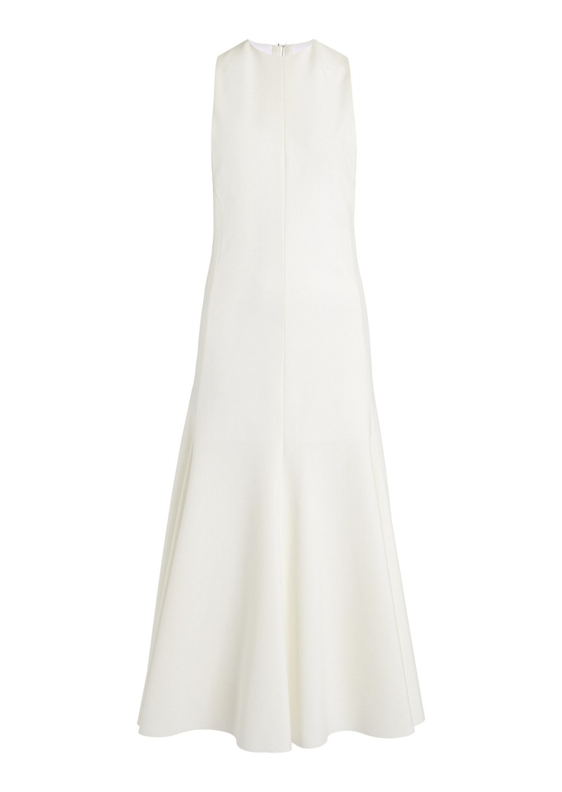 Jacquemus - Favola Open-Back Crepe Midi Dress - White - L - Moda Operandi