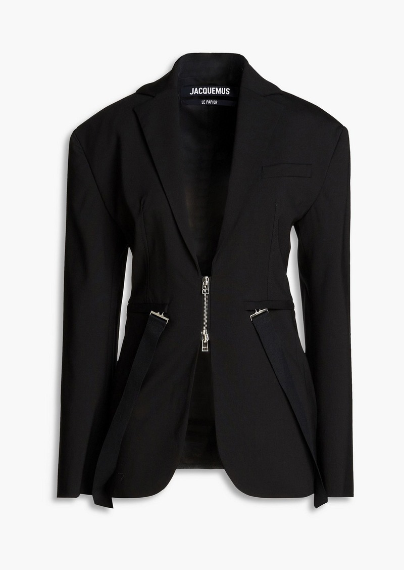 JACQUEMUS - Filu wool-blend blazer - Black - FR 34
