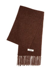 Jacquemus - Fringed Knit Wool-Blend Scarf - Off-White - OS - Moda Operandi