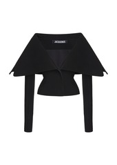 Jacquemus - Giacca Sculpted Cotton-Blend Jacket - Black - FR 36 - Moda Operandi