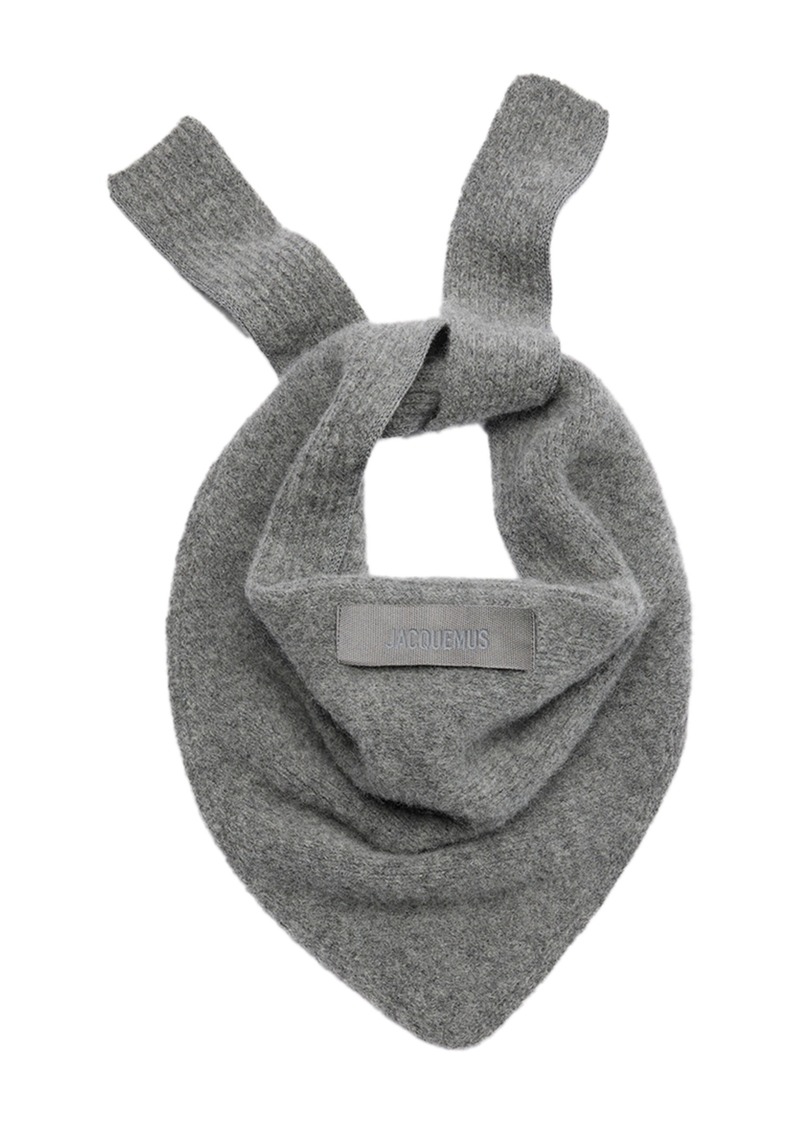 Jacquemus - Knit Wool-Blend Scarf - Grey - OS - Moda Operandi