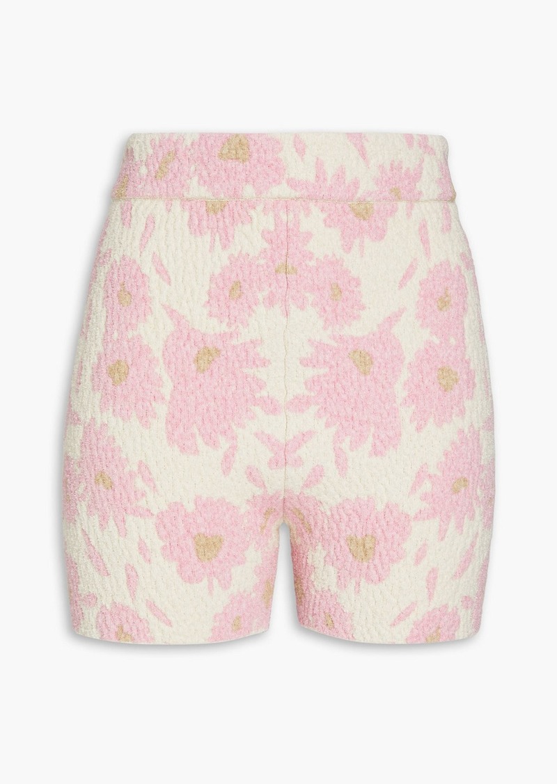 JACQUEMUS - Le Bagnu jacquard-knit cotton-blend shorts - Pink - FR 38