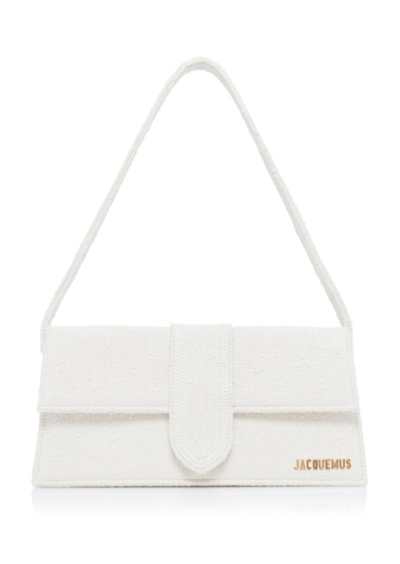 Jacquemus - Le Bambino Long Cotton-Boucle Shoulder Bag - Off-White - OS - Moda Operandi