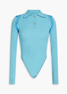 JACQUEMUS - Ciao convertible ribbed-knit bodysuit - Blue - FR 34