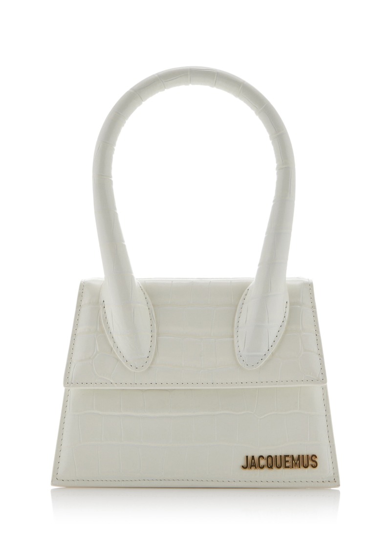Jacquemus - Le Chiquito Moyen Croc-Effect Leather Bag - Ivory - OS - Moda Operandi