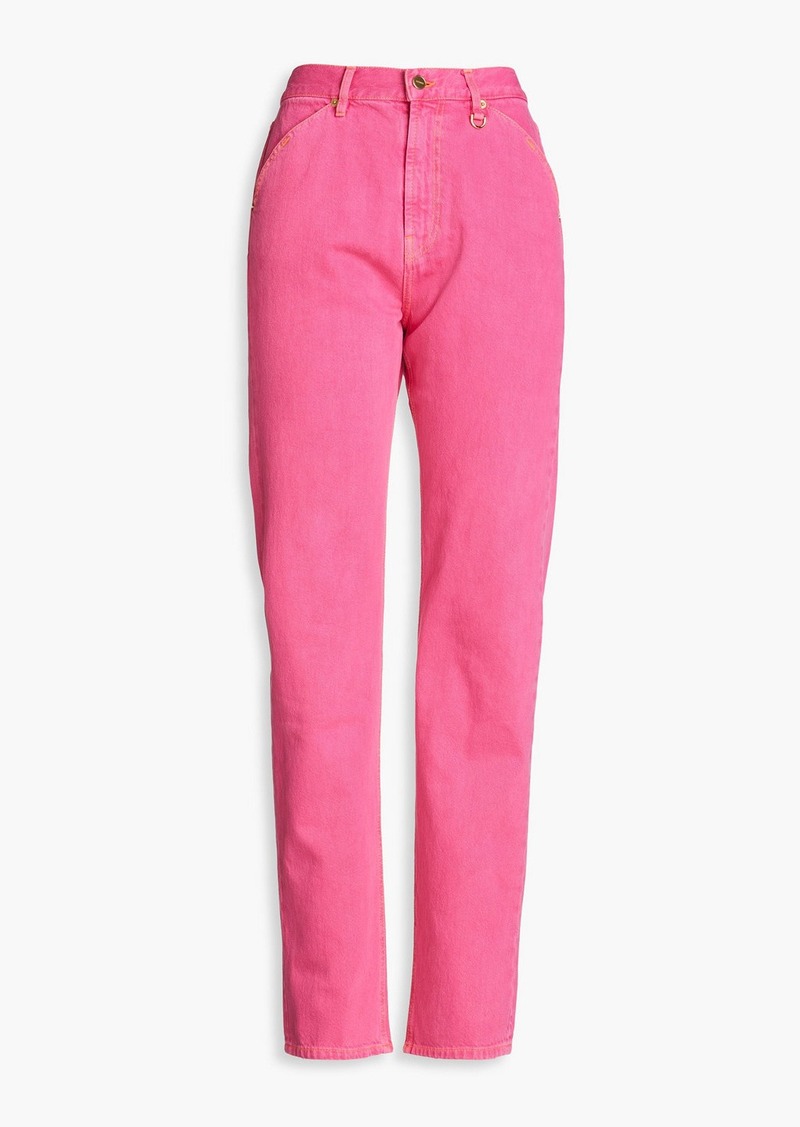 JACQUEMUS - Le De Nimes high-rise straight-leg jeans - Pink - 30