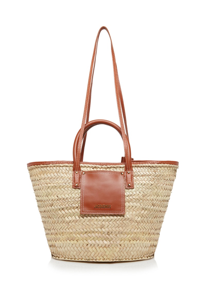 Jacquemus - Le Panier Soli Raffia Basket Tote - Brown - OS - Moda Operandi