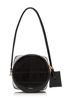 Jacquemus - Le Vanito Croc-Embossed Leather Box Bag - Black - OS - Moda Operandi