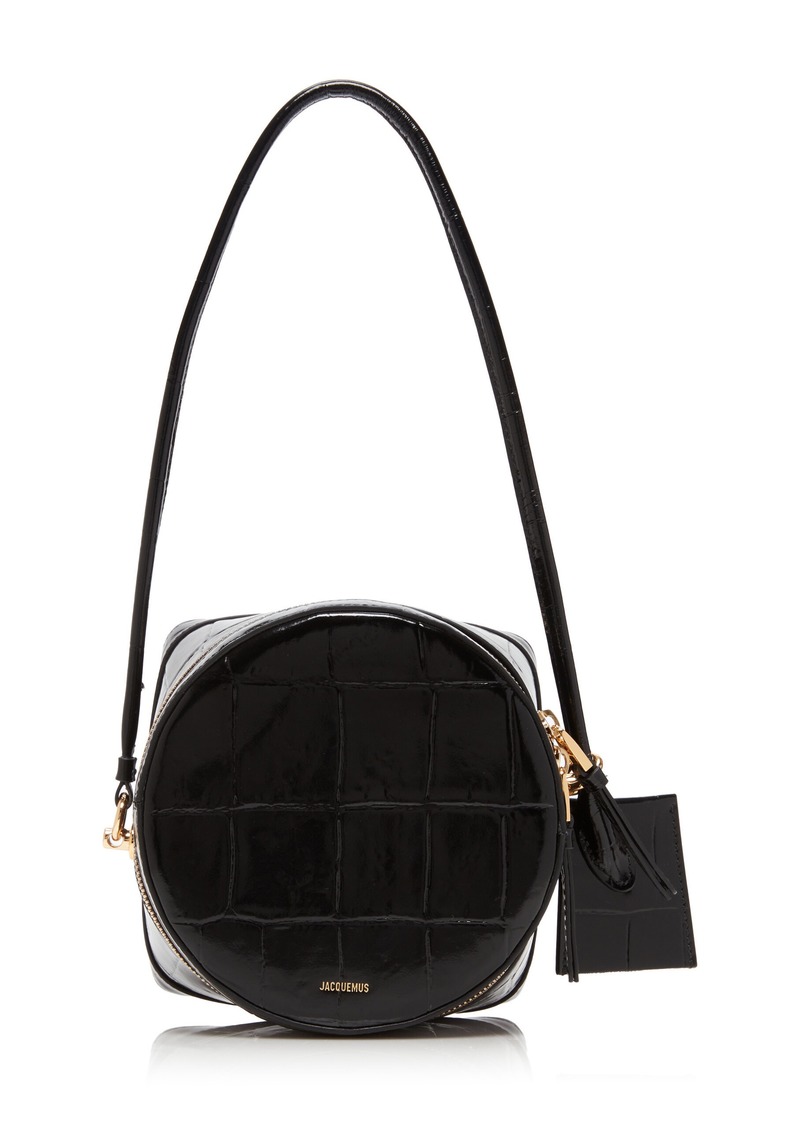 Jacquemus - Le Vanito Croc-Embossed Leather Box Bag - Black - OS - Moda Operandi