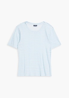 JACQUEMUS - Vichy gingham jersey T-shirt - Blue - XS