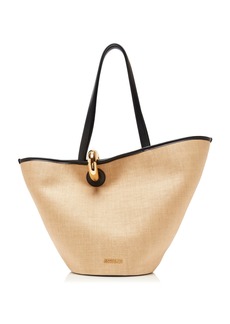 Jacquemus - Leather-Trimmed Canvas Tote - Neutral - OS - Moda Operandi