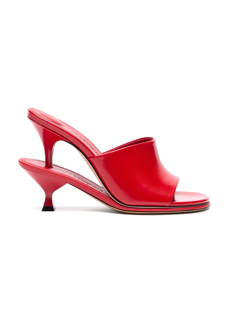 Jacquemus - Les Doubles Stacked Patent Leather Mules - Red - FR 40 - Moda Operandi