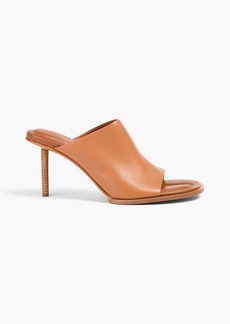 JACQUEMUS - Les Mules Rond Carré leather mules - Brown - EU 38