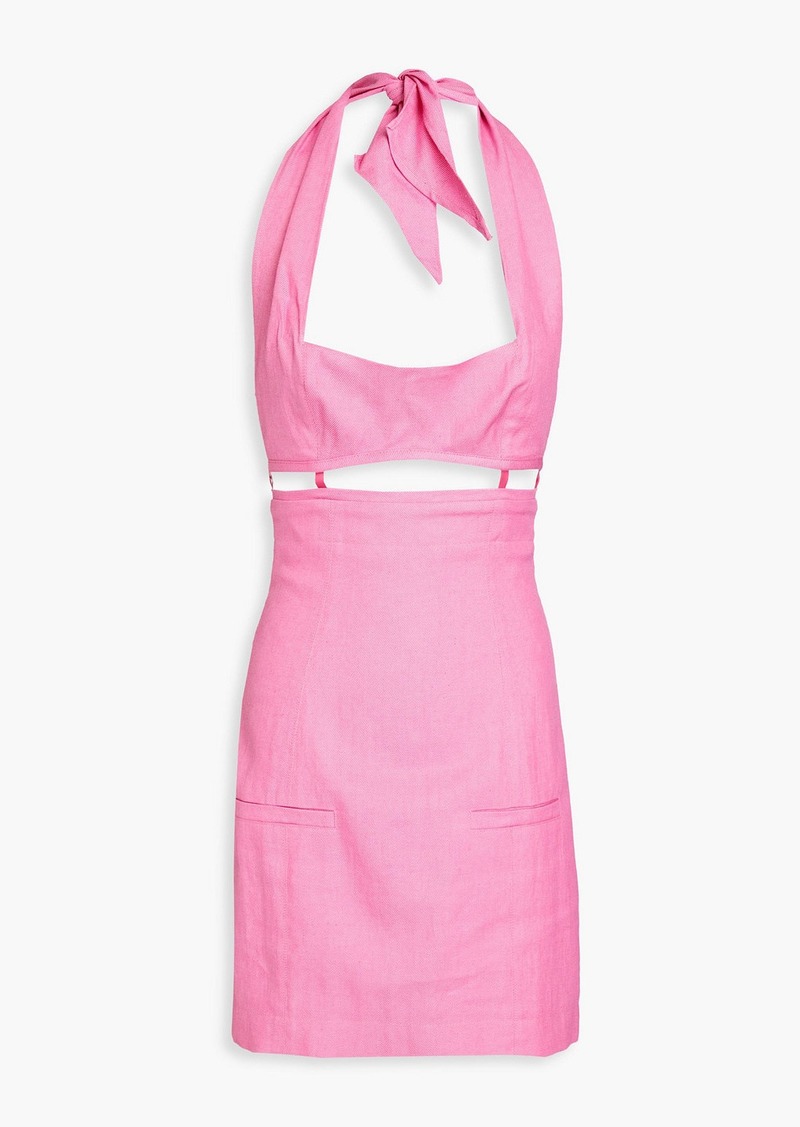 JACQUEMUS - Limao cutout twill halterneck mini dress - Pink - FR 34