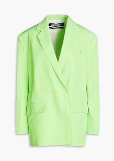 JACQUEMUS - Marino double-breasted crepe blazer - Green - FR 32