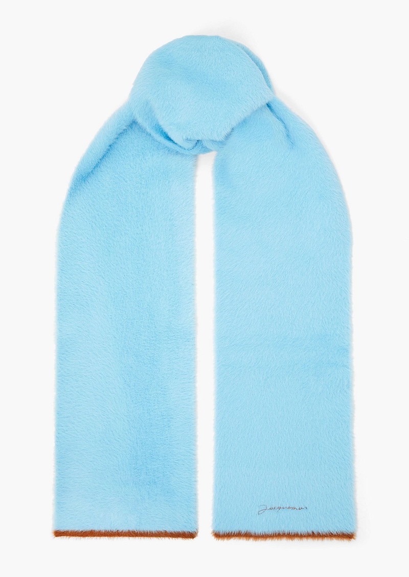 JACQUEMUS - Neve brushed knitted scarf - Blue - OneSize