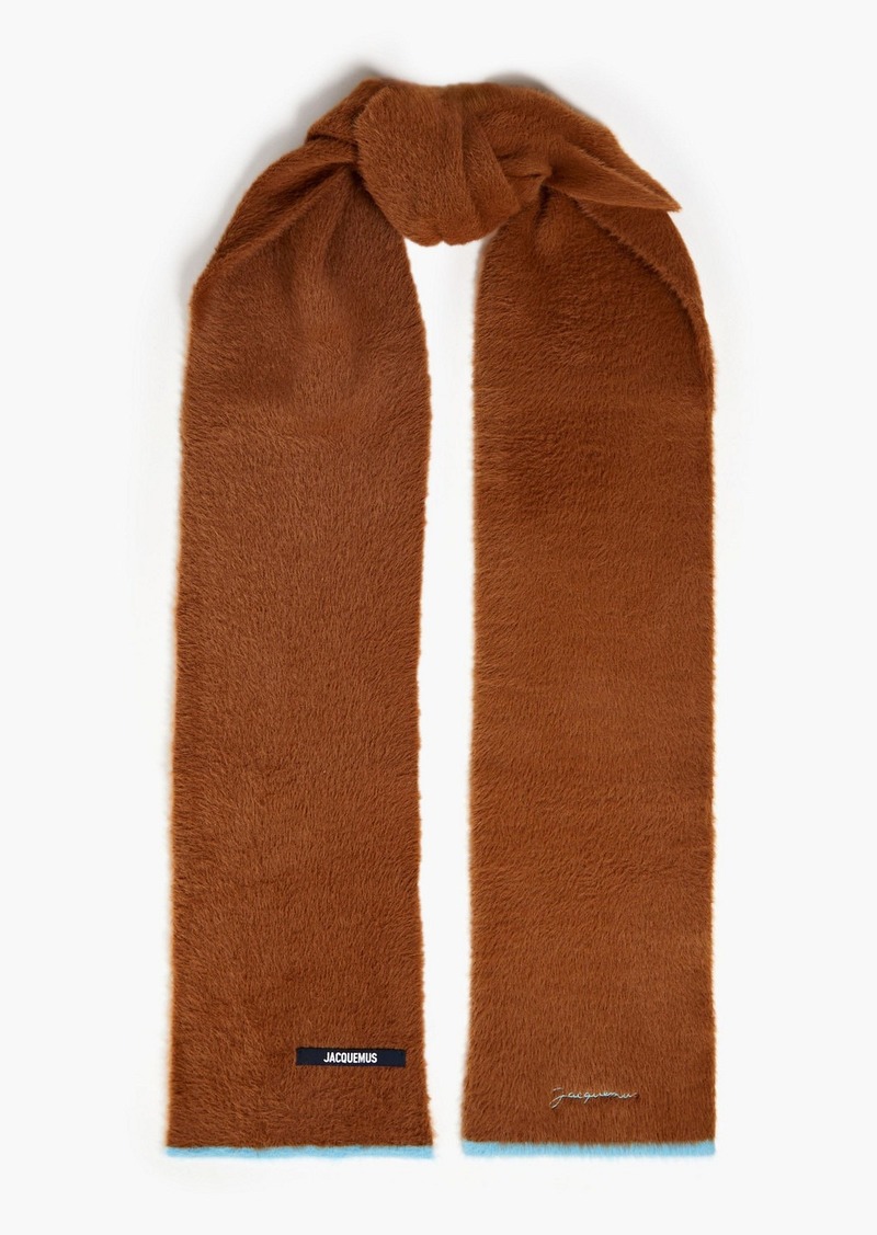 JACQUEMUS - Neve brushed knitted scarf - Brown - OneSize