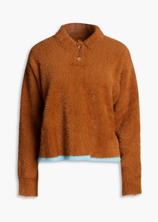 JACQUEMUS - Neve brushed stretch-knit polo sweater - Brown - FR 32