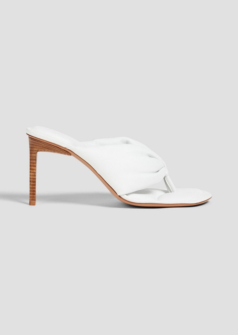 JACQUEMUS - Nocio padded leather sandals - White - EU 35