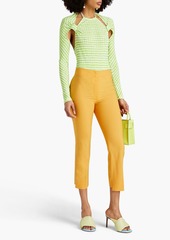 JACQUEMUS - Nodi cutout knotted gingham jersey bodysuit - Green - FR 32