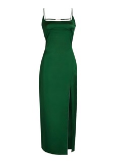 Jacquemus - Notte Satin Midi Slip Dress - Green - FR 42 - Moda Operandi