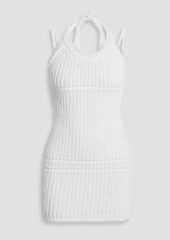 JACQUEMUS - Nuvola ribbed-knit halterneck mini dress - White - FR 40