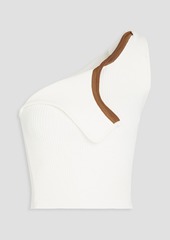 JACQUEMUS - Aceno one-shoulder ribbed-knit top - Black - FR 40
