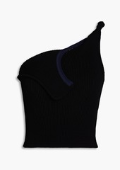 JACQUEMUS - Aceno one-shoulder ribbed-knit top - Black - FR 40