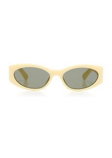 Jacquemus - Ovalo Cat-Eye Acetate Sunglasses - Yellow - OS - Moda Operandi