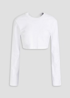 JACQUEMUS - Piccola cropped cotton-jersey top - White - S