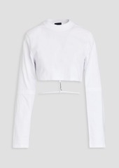 JACQUEMUS - Pino cropped cotton-jersey top - White - XL