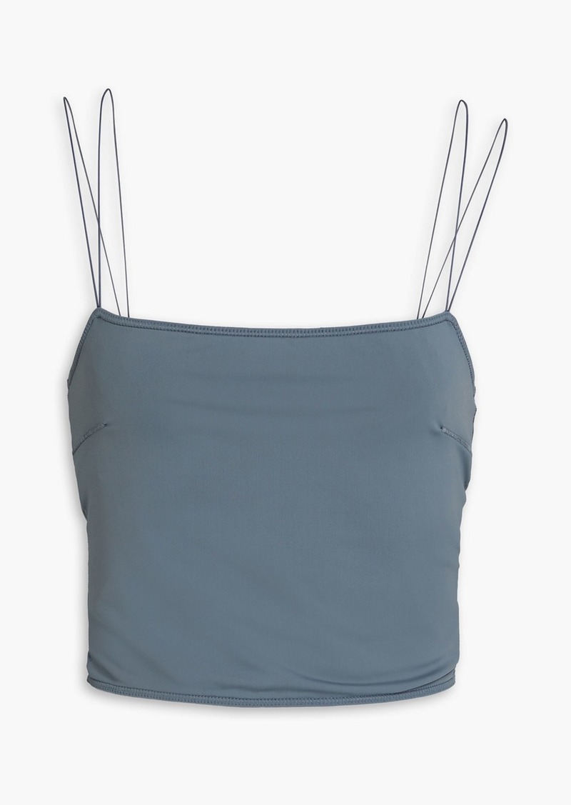 JACQUEMUS - Pomelo cropped stretch-jersey top - Blue - L