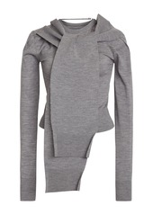 Jacquemus - Rica Draped Knit Wool Top - Grey - FR 36 - Moda Operandi