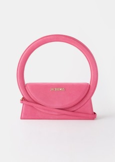 Jacquemus - Rond Circle-handle Leather Handbag - Womens - Pink